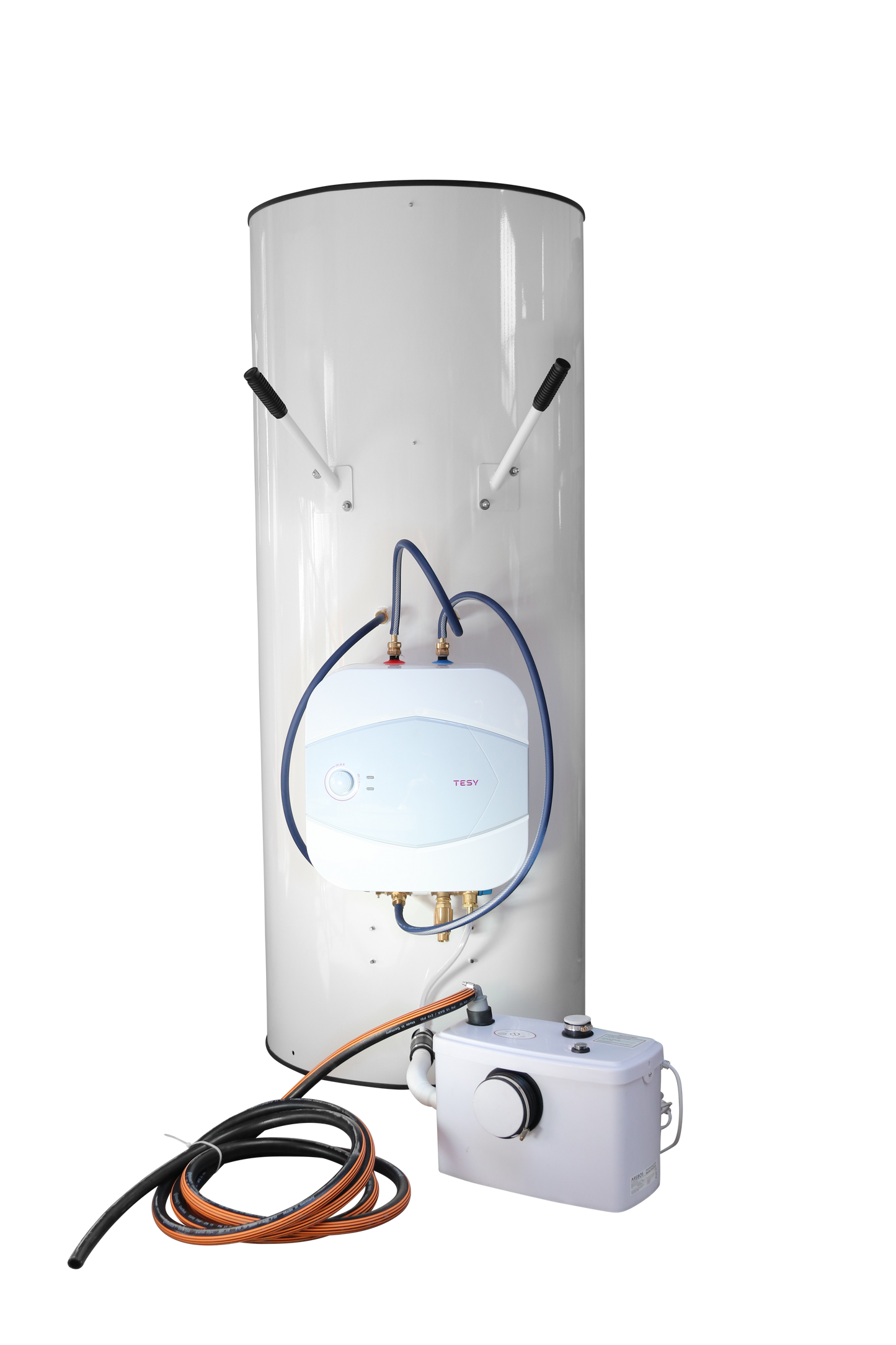 Washbox FIX mit 15 Liter Boilerset und Abwasserhebeanlage