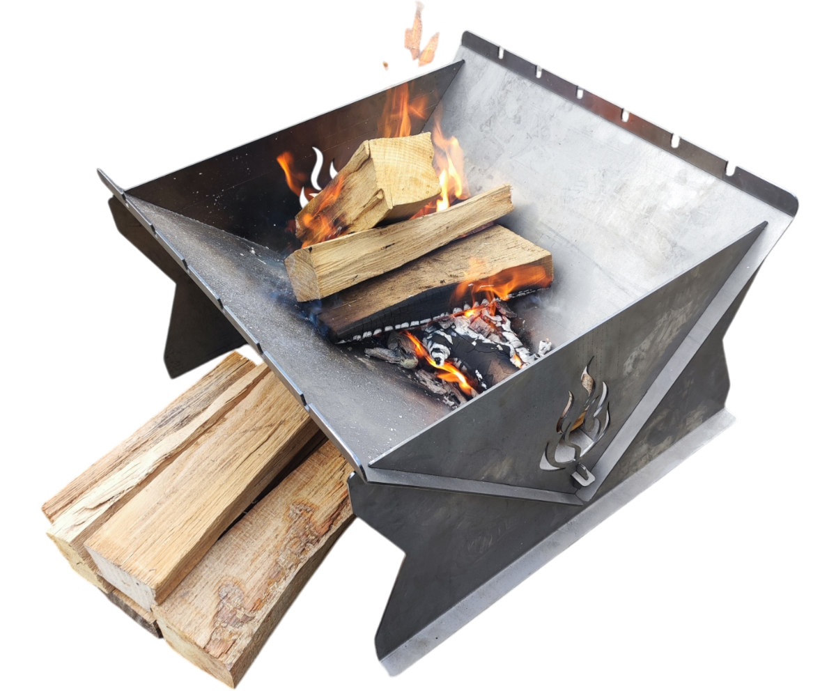Feuerschale mit Grillfunktion aus Stahlblech