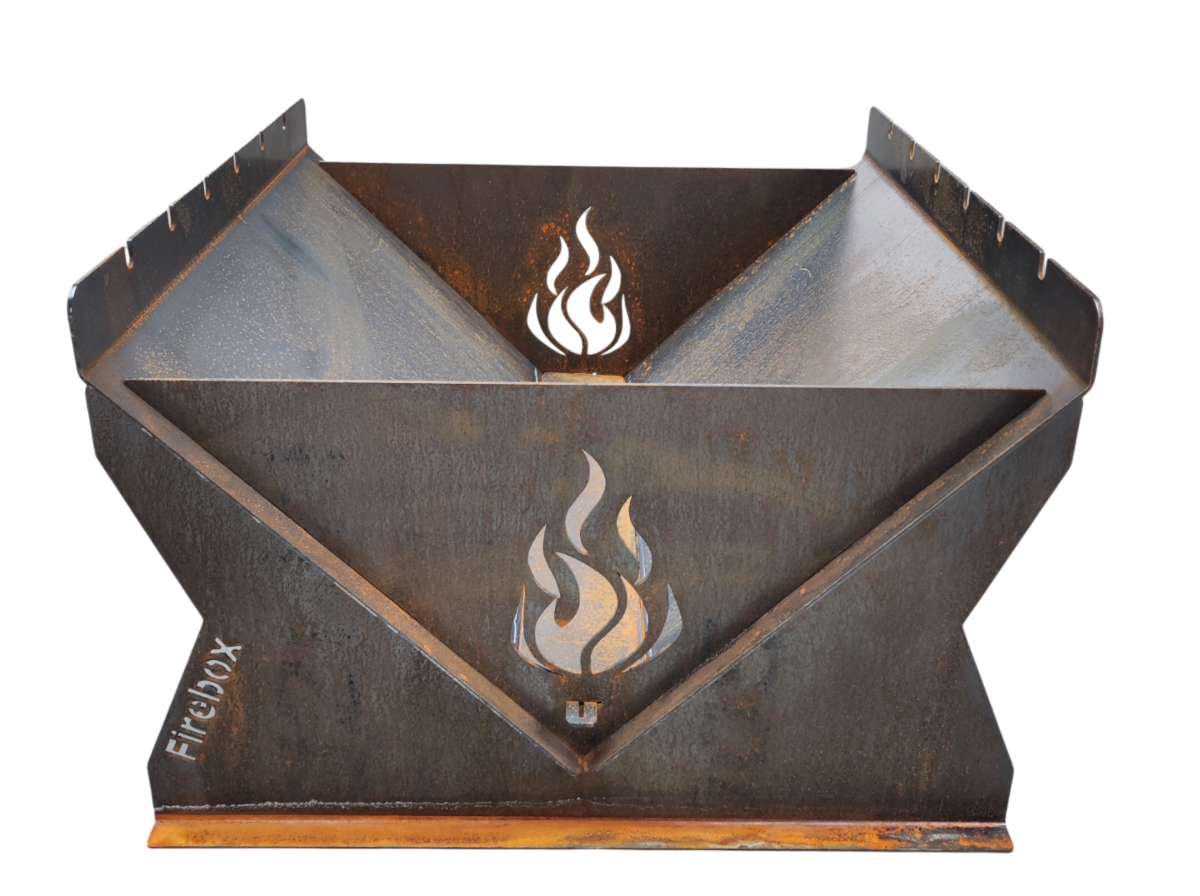 Feuerschale mit Grillfunktion aus Stahlblech