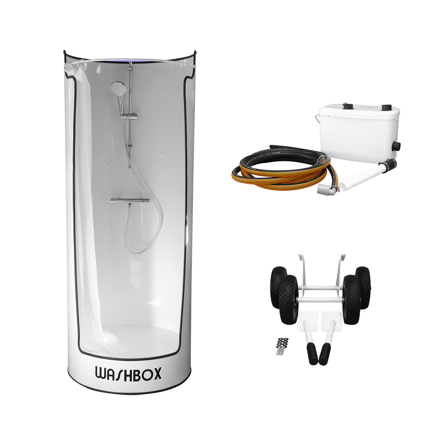Washbox ECO mit Abwasserhebeanlage und Transportset